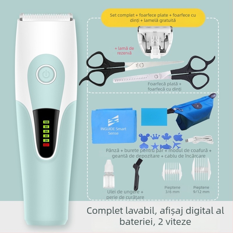 V21 Mașină de tuns bebeluși – Reîncărcabilă, 6W, Rezistentă la apă