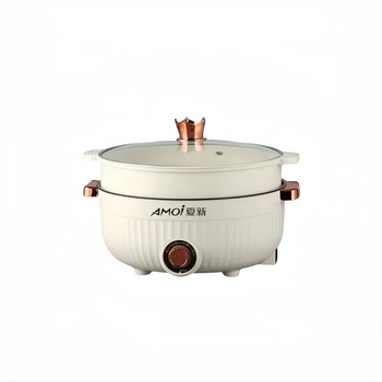 Oală electrică de gătit – Multifuncțional: abur, fierbere, gătire, prăjit; design cu două niveluri; interior antiaderent; putere ≤800W; potrivit pentru 2–3 porții; control mecanic