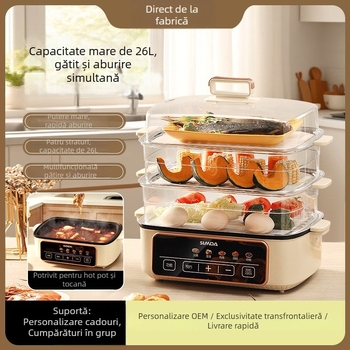 Aburitor electric pentru uz casnic, cu mai multe niveluri, 26 L capacitate, 1200 W, 220 V, 50 Hz