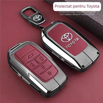 Carcasă pentru cheie din aliaj de zinc pentru Toyota Granvia și Sienna – stil minimalist, personalizabil
