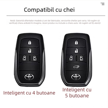 Carcasă pentru cheie din aliaj de zinc pentru Toyota Granvia și Sienna – stil minimalist, personalizabil
