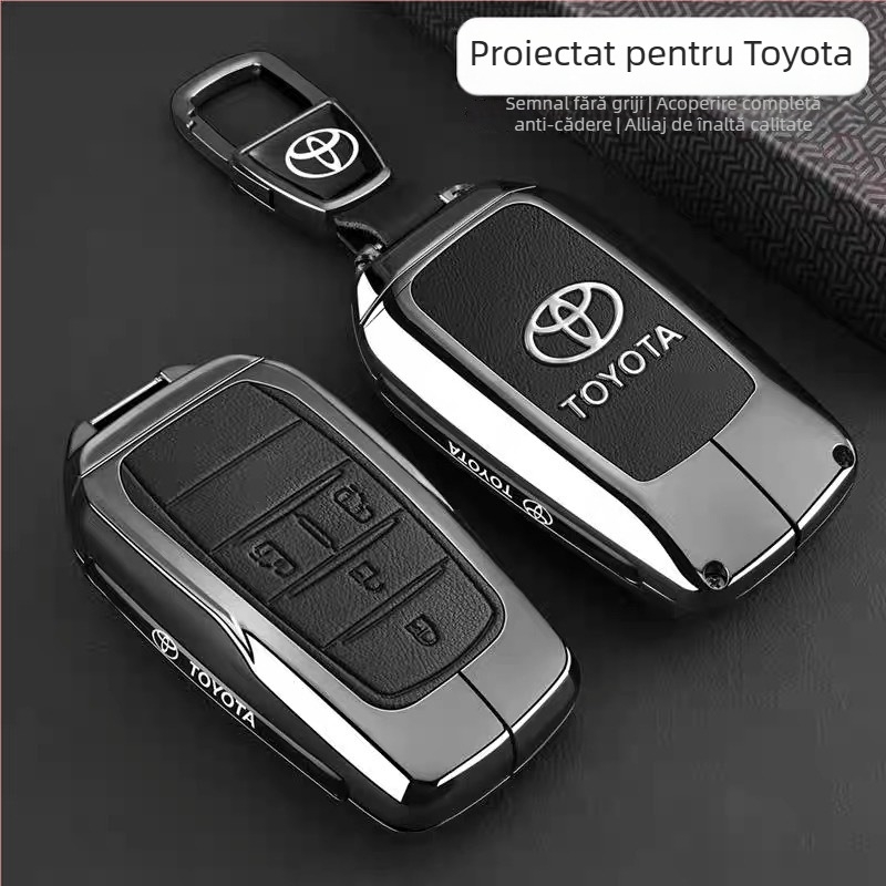 Carcasă pentru cheie din aliaj de zinc pentru Toyota Granvia și Sienna – stil minimalist, personalizabil