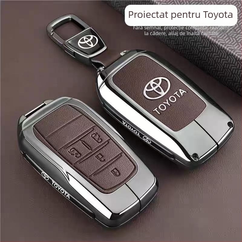 Carcasă pentru cheie din aliaj de zinc pentru Toyota Granvia și Sienna – stil minimalist, personalizabil