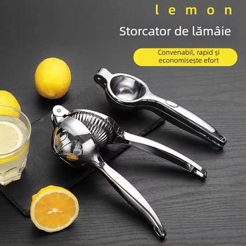 Storcător manual de lămâie din oțel inoxidabil, presă pentru citrice; Tip: storcător manual; Material: oțel inoxidabil (grade 201/304/316/410/420/430); Funcție: stoarcerea sucului de citrice
