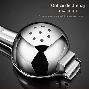 Storcător manual de lămâie din oțel inoxidabil, presă pentru citrice; Tip: storcător manual; Material: oțel inoxidabil (grade 201/304/316/410/420/430); Funcție: stoarcerea sucului de citrice