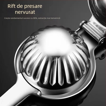 Storcător manual de lămâie din oțel inoxidabil, presă pentru citrice; Tip: storcător manual; Material: oțel inoxidabil (grade 201/304/316/410/420/430); Funcție: stoarcerea sucului de citrice