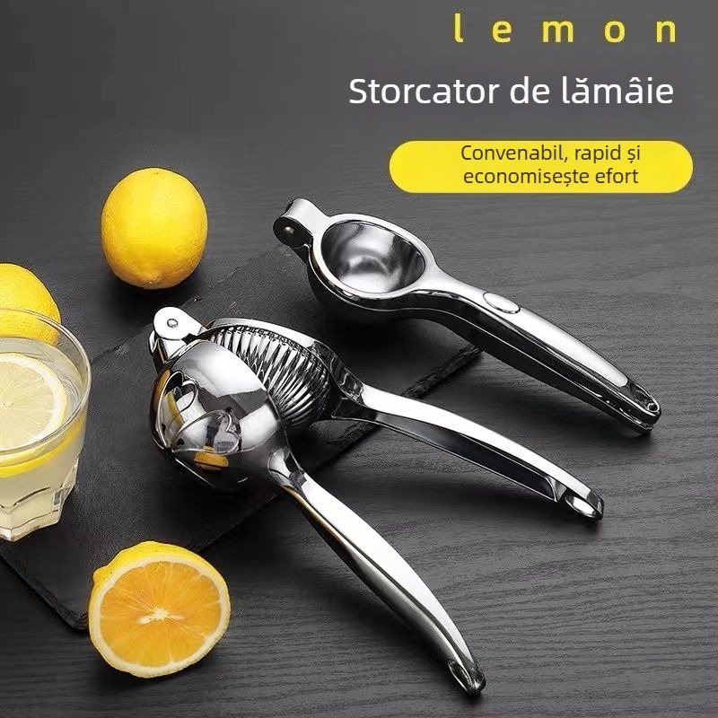 Storcător manual de lămâie din oțel inoxidabil, presă pentru citrice; Tip: storcător manual; Material: oțel inoxidabil (grade 201/304/316/410/420/430); Funcție: stoarcerea sucului de citrice