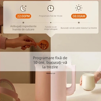 Joyoung Mașină de lapte din soia DJ12A-D2190, capacitate 1.2 L, 1000 W, 220 V, încălzire prin șasiu, măcinare fără sită, funcție încălzire