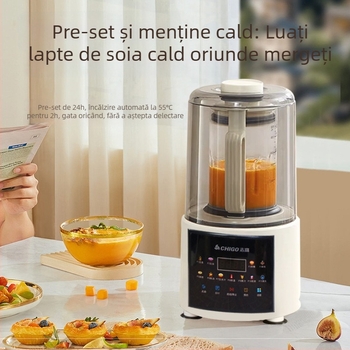 Blender 802 cu funcționare complet automată și control vocal inteligent, izolație, fără filtru, capacitate 1,2 L, pentru 3–5 porții