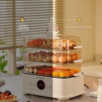 Aburitor electric pentru uz casnic, cu trei etaje, control mecanic, 220V, model Hg-zg06