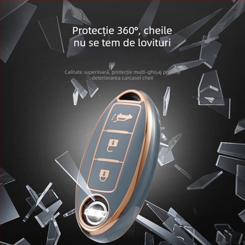 Acoperire cheie Nissan, TPU; compatibil cu Teana, Sylphy, Tiida, Qashqai, Bluebird; Model A11J; Etichetă privată licențiată: Da