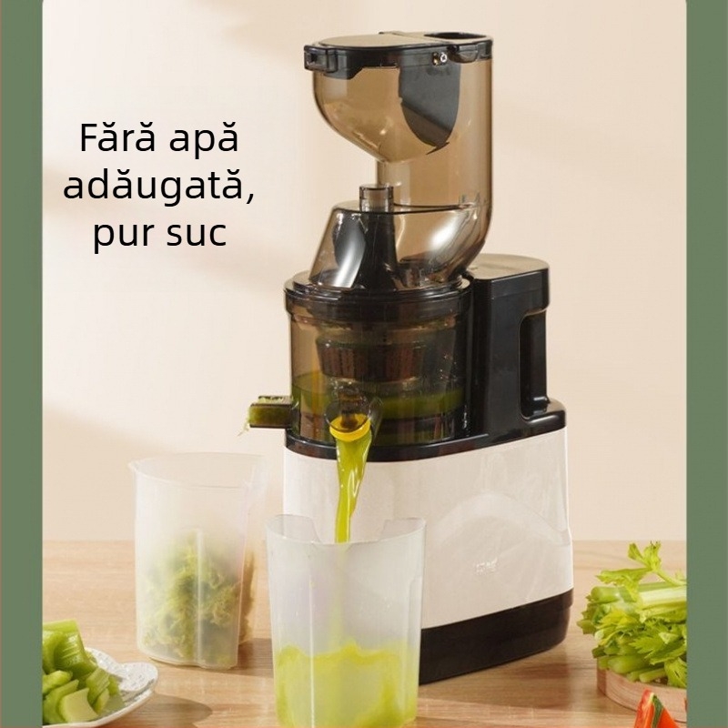 Storcător de fructe și legume, automat, cu diametru mare, fără tăiere, recipient interior din silicon, 180 W, capacitate 801–1000 ml, ax vertical cu șurub