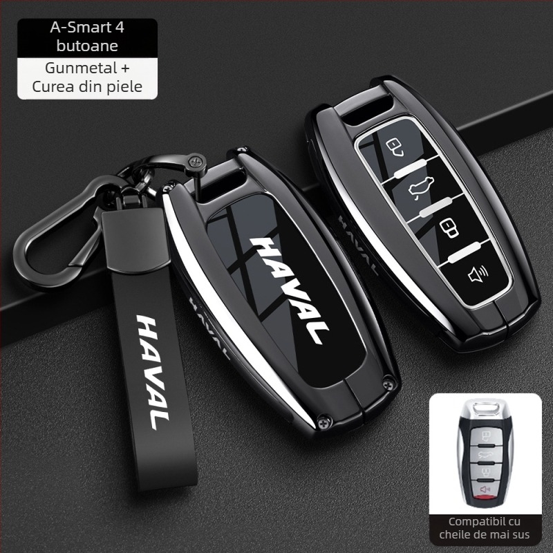 Husă cheie Haval pentru H6, F7 Gen3, M6 Gen2, H7, Xiaolong, H9, H2 – Aliaj de zinc, Înaltă calitate, Brand Boden