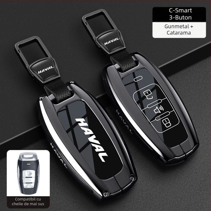 Husă cheie Haval pentru H6, F7 Gen3, M6 Gen2, H7, Xiaolong, H9, H2 – Aliaj de zinc, Înaltă calitate, Brand Boden