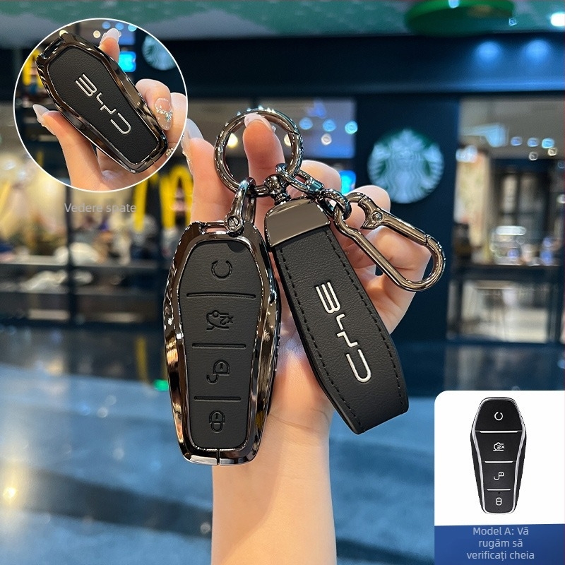 Carcasă pentru cheie BYD NIUPONG - aliaj de zinc, stil minimalist, personalizare disponibilă