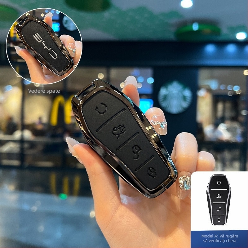 Carcasă pentru cheie BYD NIUPONG - aliaj de zinc, stil minimalist, personalizare disponibilă