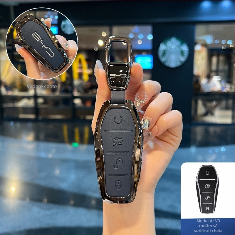 Carcasă pentru cheie BYD NIUPONG - aliaj de zinc, stil minimalist, personalizare disponibilă