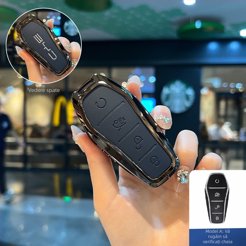 Carcasă pentru cheie BYD NIUPONG - aliaj de zinc, stil minimalist, personalizare disponibilă