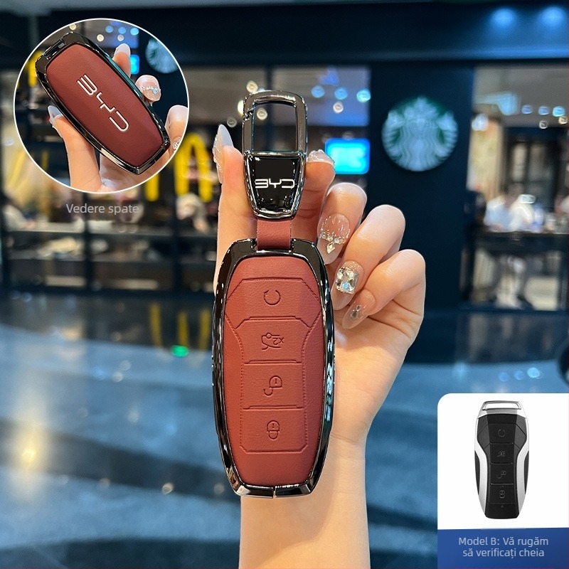 Carcasă pentru cheie BYD NIUPONG - aliaj de zinc, stil minimalist, personalizare disponibilă