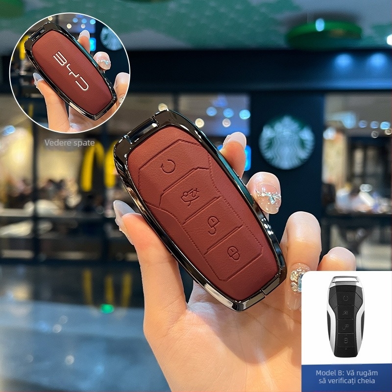 Carcasă pentru cheie BYD NIUPONG - aliaj de zinc, stil minimalist, personalizare disponibilă