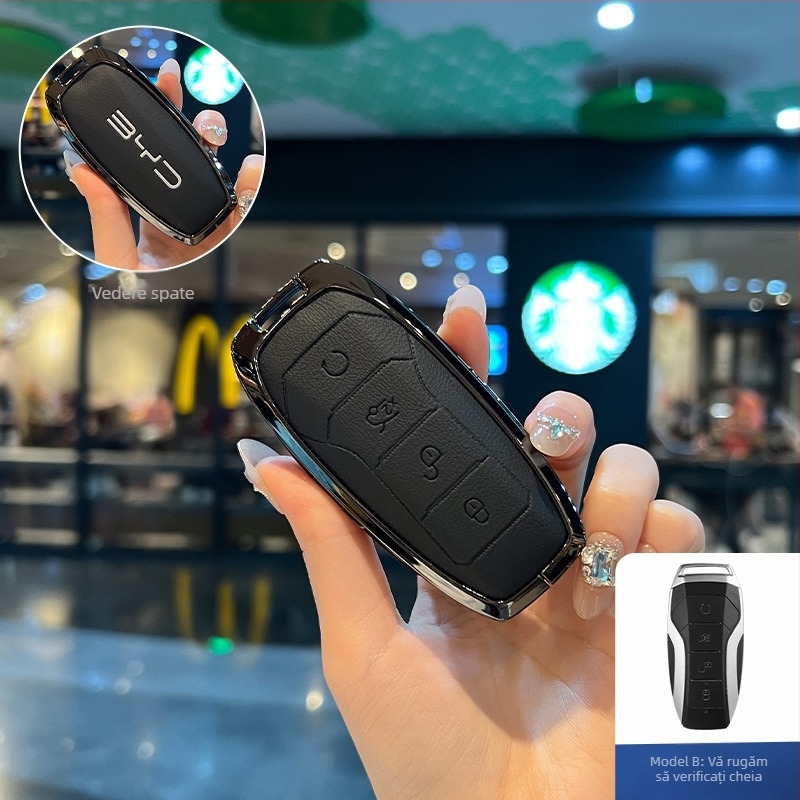 Carcasă pentru cheie BYD NIUPONG - aliaj de zinc, stil minimalist, personalizare disponibilă