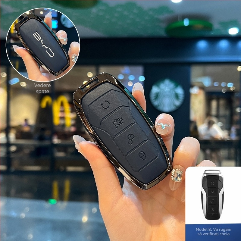 Carcasă pentru cheie BYD NIUPONG - aliaj de zinc, stil minimalist, personalizare disponibilă