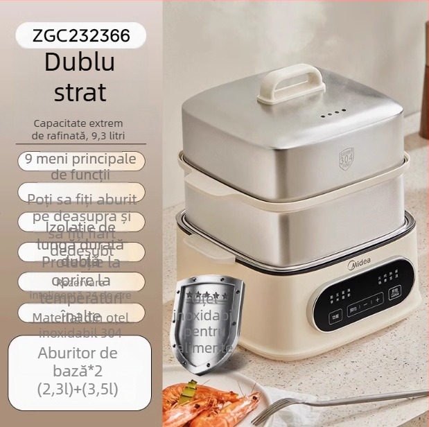 Aburitor electric cu două niveluri, capacitate peste 10 L, control mecanic, 220 V, model MZ-ZGE302399