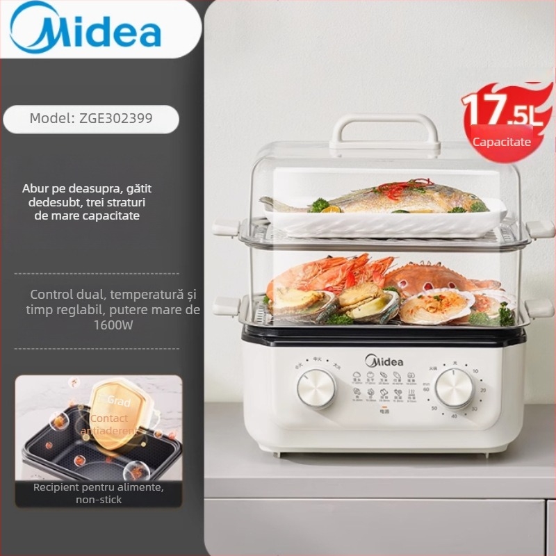 Aburitor electric cu două niveluri, capacitate peste 10 L, control mecanic, 220 V, model MZ-ZGE302399