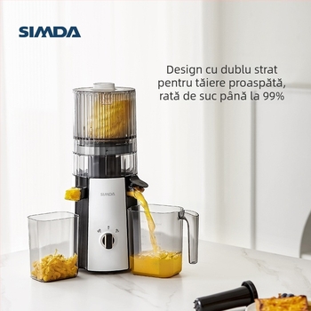 Storcător de suc pentru uz casnic, automat, cu separare suc-pulpa, putere ≤200W, capacitate ≤400ml, viteză ≤12.000 rpm, funcție milkshake