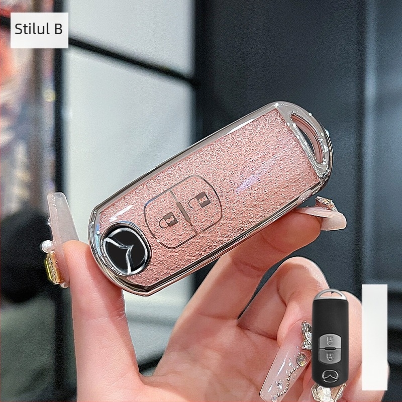 Husă cheie Mazda – TPU, stil Trend, compatibilă cu Mazda 3/Axela/Atenza și CX-30/CX-50/CX-5/CX-4