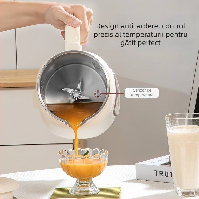 Blender de înaltă viteză pentru uz casnic, funcționare silențioasă, model G10: capacitate ≥1,2 L, 2–4 porții, control prin buton, multifuncțional cu filtrare pentru suc și lapte de soia, izolație, temporizator, 3D încălzire uniformă.