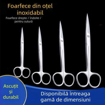 Foarfece din oțel inoxidabil pentru îndepărtarea firelor, vârf curbat, foarfece pentru tifon și bandaje, marca Chuangyue