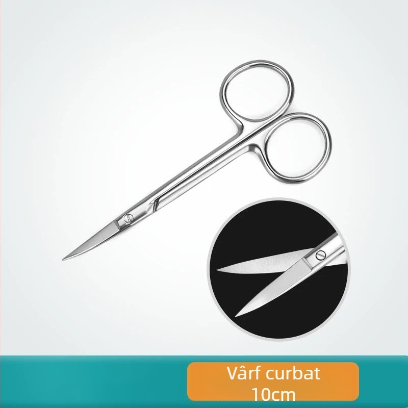 Foarfece din oțel inoxidabil pentru îndepărtarea firelor, vârf curbat, foarfece pentru tifon și bandaje, marca Chuangyue