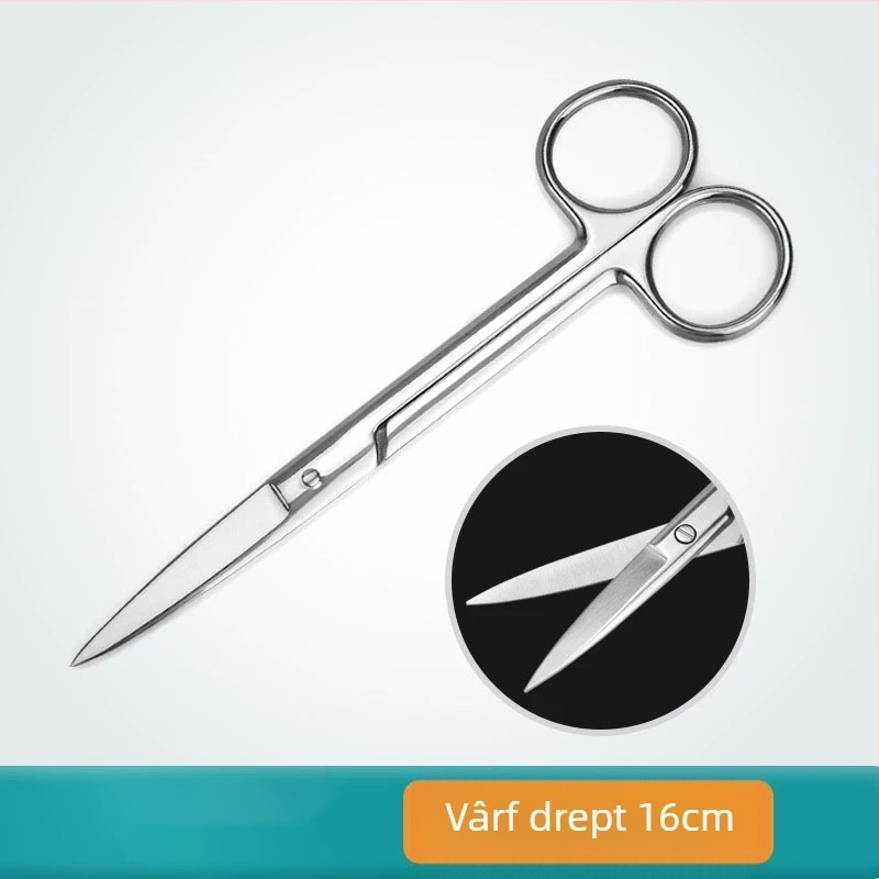 Foarfece din oțel inoxidabil pentru îndepărtarea firelor, vârf curbat, foarfece pentru tifon și bandaje, marca Chuangyue