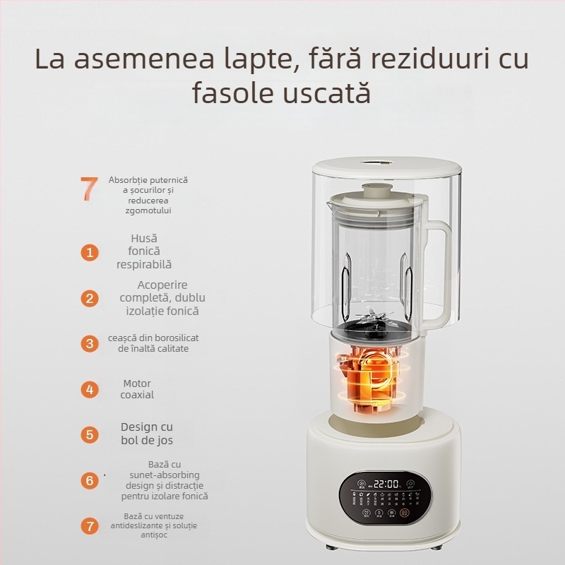 Blender de înaltă voltaj cu încălzire, multifuncțional, capacitate 1,2 L, control prin atingere, funcționare complet automată