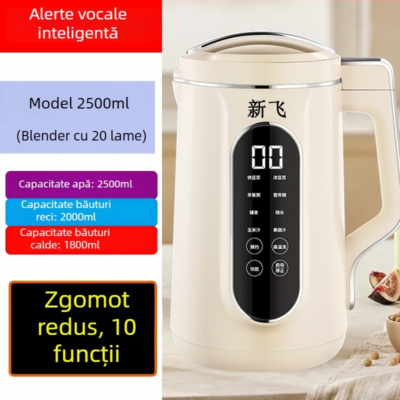 Mașină multifuncțională de lapte de soia pentru uz casnic • 800W • Capacitate 1.8–2.5 L • 220V 50Hz • pentru 2–3 porții • curățare automată