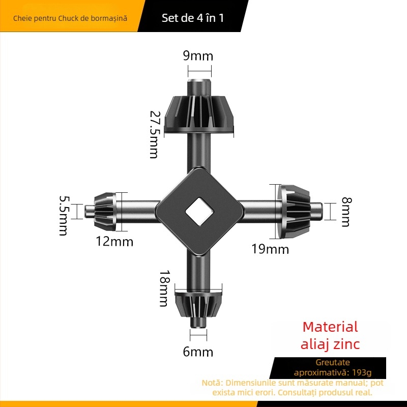Cheie pentru mandrina bormașinilor — Model: Drill Chuck Key; Cod produs: F7555J5MM97H58; Brand: Other