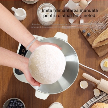 Mașină de frământat aluat — automată, pentru bucătărie casnică, corp din oțel inoxidabil, capacitate 11–20 L, putere 250 W
