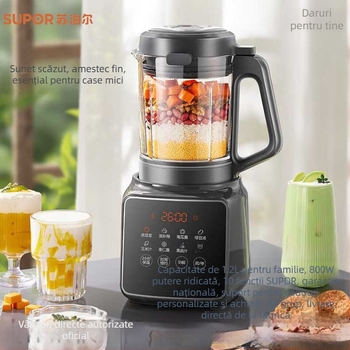 Supor procesor de alimente cu tehnologie de spart pereți, 0,9-1,2 L, 3-4 porții, Ecran tactil, Model SPJ002S