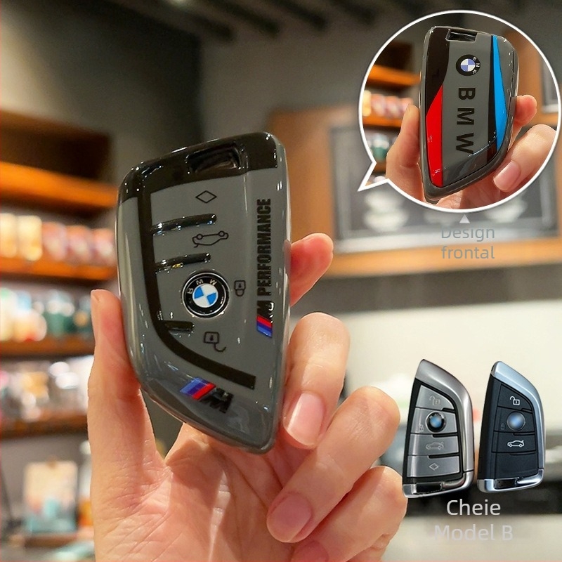 Husa cheie BMW TPU, Stil simplu, Compatibil cu seriile 1/2/3/5 și X1/X3/X5, i3