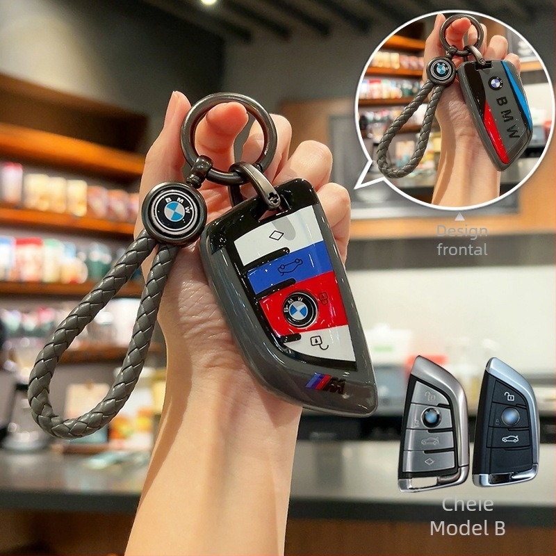 Husa cheie BMW TPU, Stil simplu, Compatibil cu seriile 1/2/3/5 și X1/X3/X5, i3