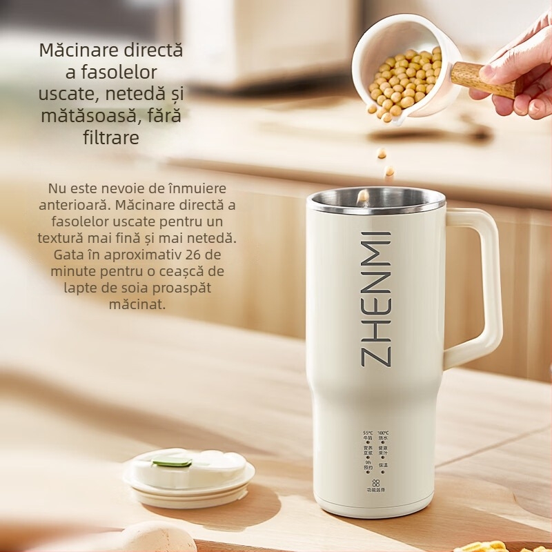 Zhenmi ZMPB-307 Aparat de lapte de soia, 0.5L, Carcasă din oțel inoxidabil, 300W, 220V