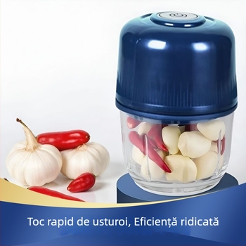 Presă electrică wireless pentru usturoi și procesor alimentar compact, cu 3 lame, capacitate 1–3 L, viteză 10 000–19 999 rpm, tensiune ≤36V
