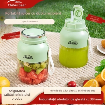 Cușor portabil fără fir cu baterie încorporată, 18001–20000 rpm, ≤200W, 5 lame, recipient interior din PC pentru uz alimentar