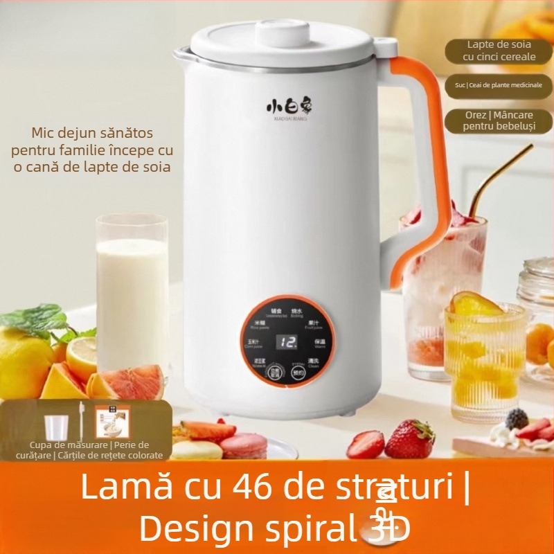 Mașină de făcut lapte de soia cu măcinare prin sită, încălzire pe bază, curățare automată, izolație și control prin atingere