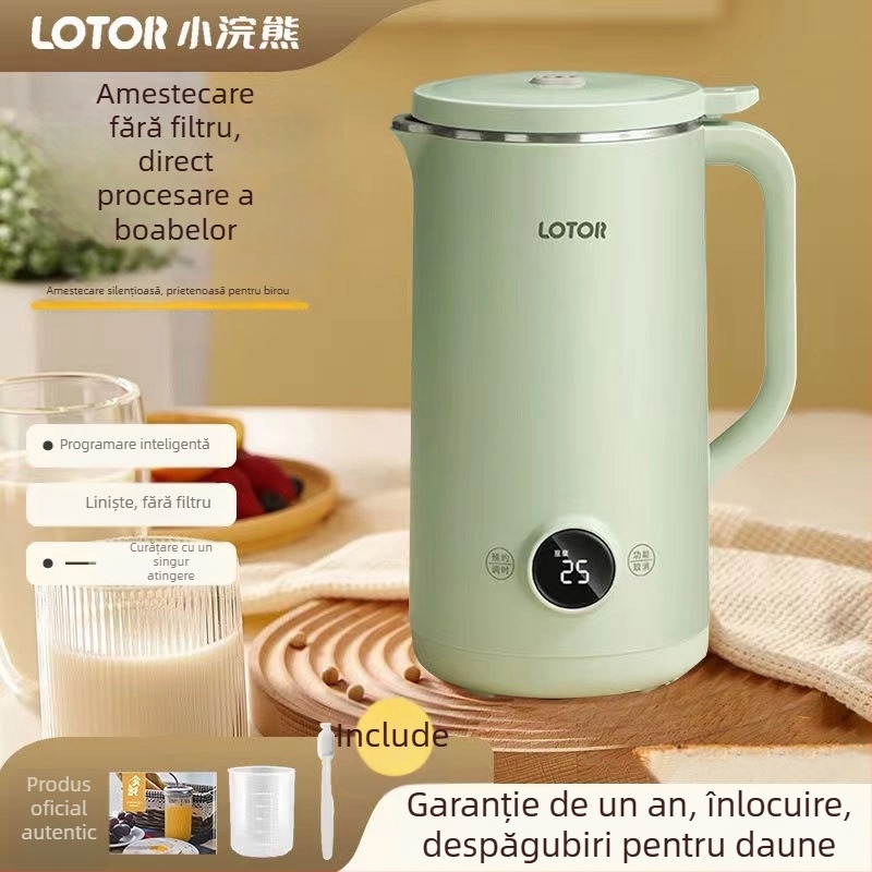 Mașină de lapte de soia Little Raccoon DJJ pentru uz casnic, 220V, capacitate sub 10 L, pentru 2–3 persoane, funcție de presetare, clasă de eficiență energetică 1