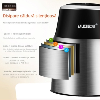 Mașină de stoarcere, mixare și gătit Alexis, capacitate 2 L, motor 30.000–39.999 rpm, tensiune 111–240 V, zgomot redus