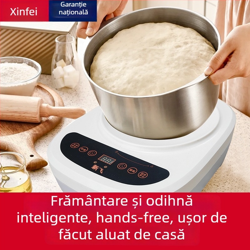 Mixer de aluat – automat, aparat de bucătărie multifuncțional cu fermentare și trezire a aluatului, capacitate 5–7 L, bol din oțel inoxidabil, control tactil