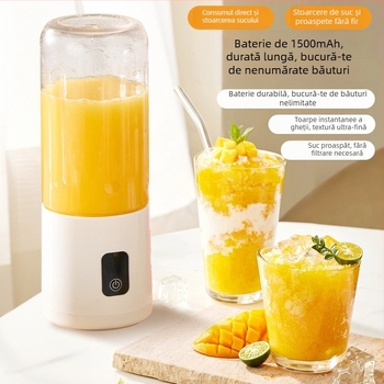 Storcător de suc portabil fără fir, cu afișaj LED, 18k–20k rpm, cinci lame sau mai multe, baterie încorporată, plastic PC alimentar