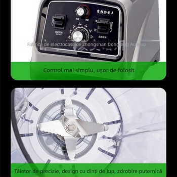 Mașină comercială pentru lapte de soia, 2600W, 5L, măcinare fără sită, 220V, operare prin buton rotativ